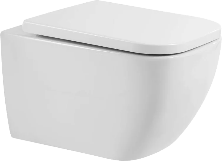 Унитаз подвесной BelBagno Alpina BB10100CHR/SC безободковый, с микролифтом, белый, 35.5x50 см + ершик напольный в подарок