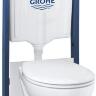 Комплект инсталляция и унитаз подвесной безободковый GROHE Solido Compact 39586000