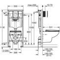 Комплект инсталляция и унитаз подвесной безободковый GROHE Solido Compact 39586000