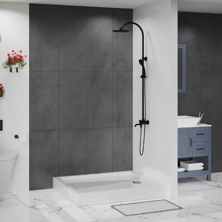 Акриловый поддон 120х100 BelBagno TRAY-BB-AH-120/100-15-W с сифоном