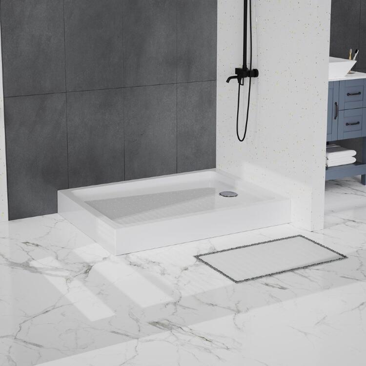 Акриловый поддон 120х100 BelBagno TRAY-BB-AH-120/100-15-W с сифоном