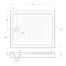 Акриловый поддон 120х100 BelBagno TRAY-BB-AH-120/100-15-W с сифоном