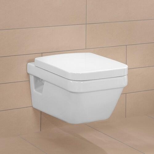 Унитаз подвесной Villeroy & Boch Architectura 5685HR01 белый, прямоугольный, 37x53 см + ершик напольный в подарок