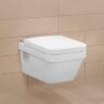 Унитаз подвесной Villeroy & Boch Architectura 5685HR01 белый, прямоугольный, 37x53 см + ершик напольный в подарок Унитаз подвесной Villeroy & Boch Architectura 5685HR01 белый, прямоугольный, 37x53 см + ершик напольный в подарок