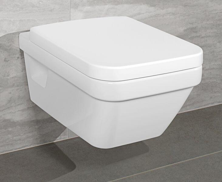 Унитаз подвесной Villeroy & Boch Architectura 5685HR01 белый, прямоугольный, 37x53 см + ершик напольный в подарок