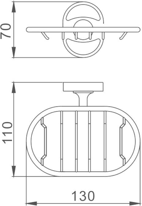 Мыльница Haiba HB1902-1 хром, подвесная