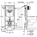 Инсталляция для унитаза подвесного стандартная, комплект GROHE Rapid SL 38772001