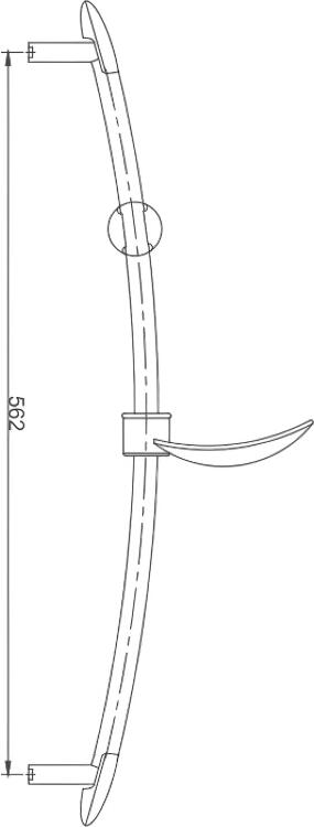 Душевая штанга Haiba HB8002 хром, 56.2 см