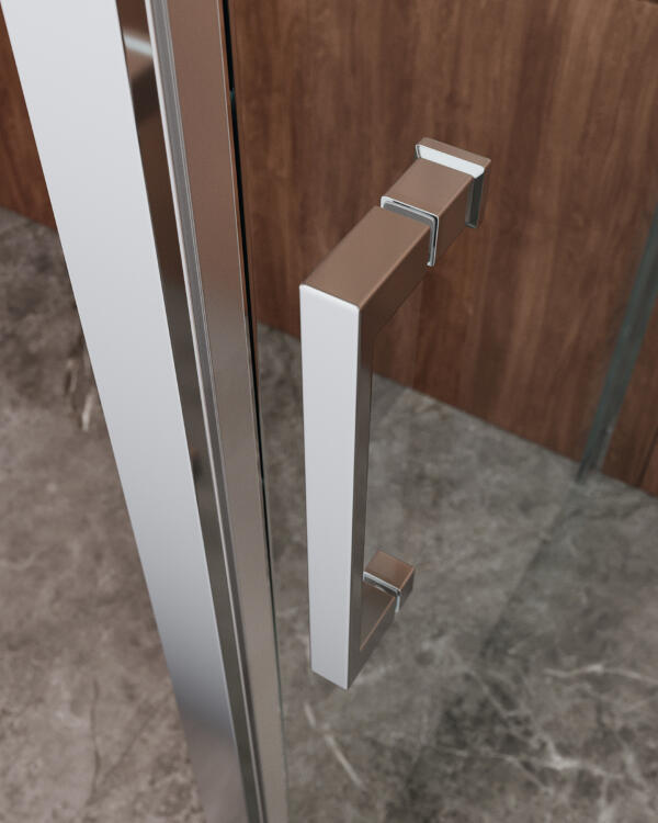 Душевой уголок Cezares MOLVENO-AH-11-130/90-C-Cr-IV, 130х90х195, профиль хром, стекло прозрачное