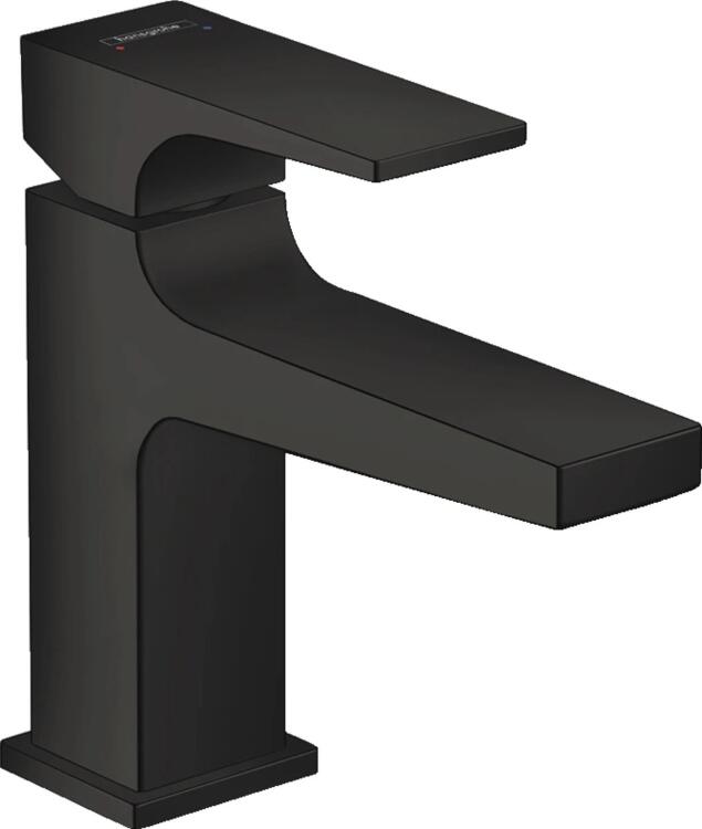 Смеситель Hansgrohe Metropol 32500670 для раковины, с донным клапаном Push-Open, однорычажный, черный