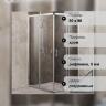 Душевой уголок BelBagno UNIQUE-A-2-75/90-P-Cr