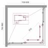 Душевой уголок BelBagno UNIQUE-A-2-75/90-P-Cr