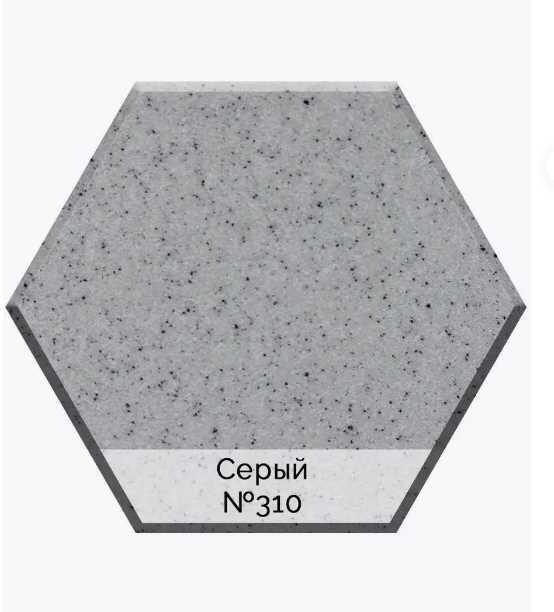 Мойка для кухни SanDav СТЕФАНИЯ овальная 78х50 см с крылом из искусственного камня СЕРАЯ