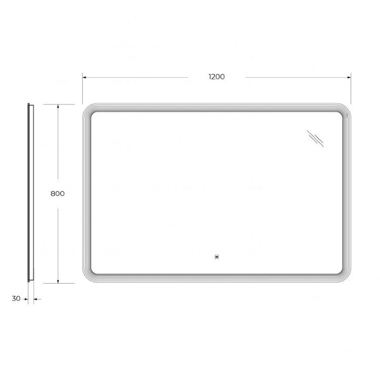 Зеркало Cezares CZR-SPC-DUET-1200-800-LED-TCH