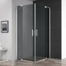 Душевой уголок Cezares Slider AH 2 80/90-100/110 Grigio Cr профиль хром, стекло серое, прямоугольный, двери распашные