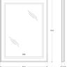 Зеркало BelBagno SPC-KRAFT-600-800-LED-TCH-WARM-NERO