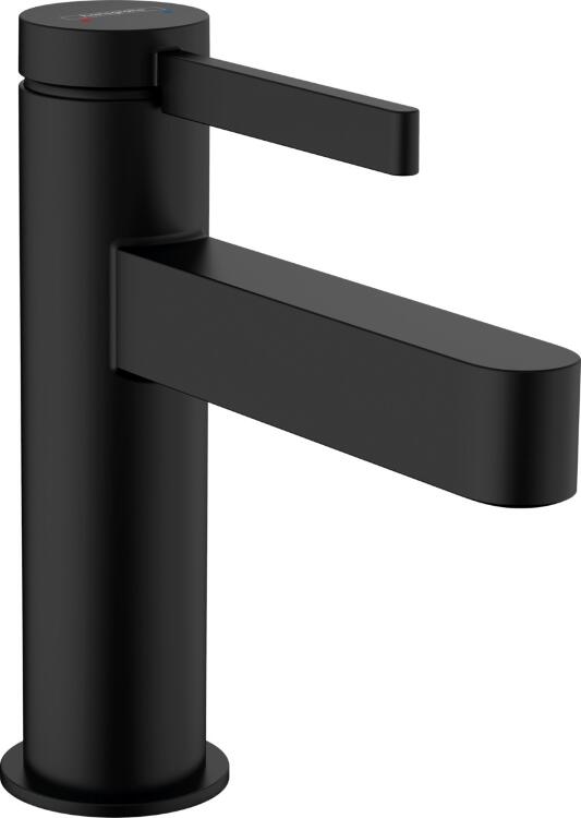 Смеситель Hansgrohe Finoris 100 76010670 для раковины, черный, однорычажный, высота излива 9.2 см