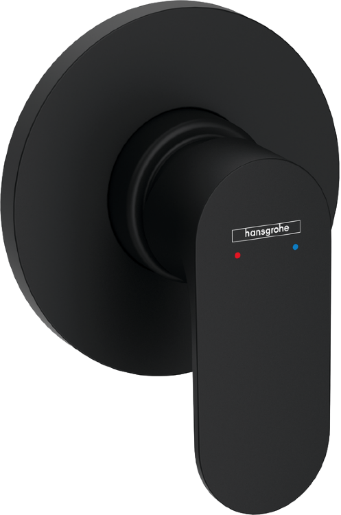 Смеситель для душа Hansgrohe Rebris S 72648670 С ВНУТРЕННЕЙ ЧАСТЬЮ, черный матовый, однорычажный